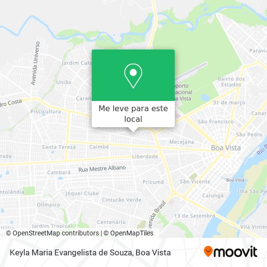 Keyla Maria Evangelista de Souza mapa