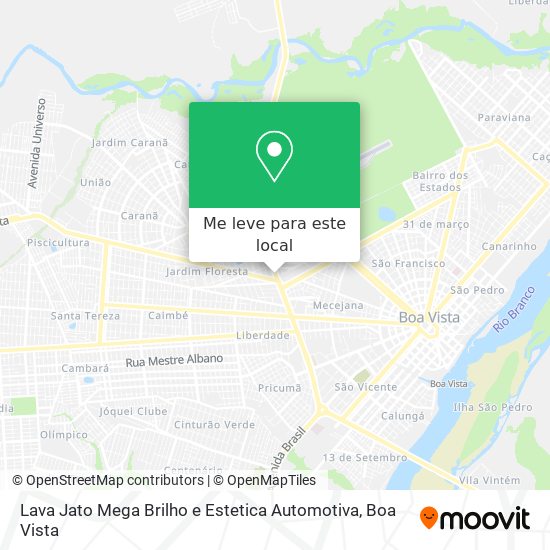 Lava Jato Mega Brilho e Estetica Automotiva mapa