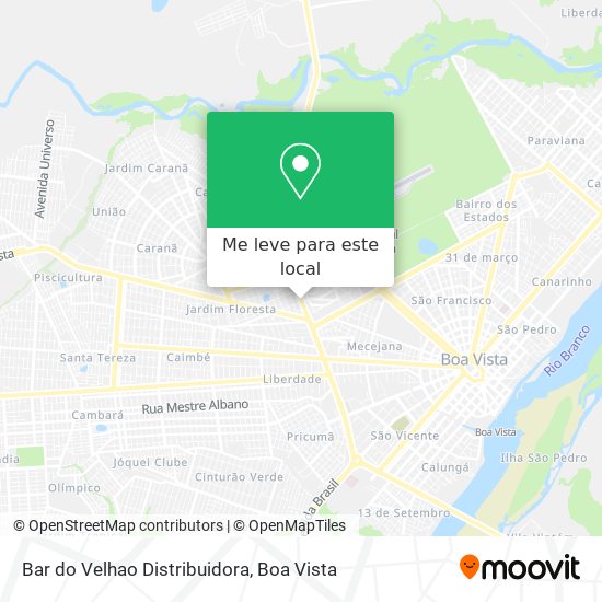 Bar do Velhao Distribuidora mapa