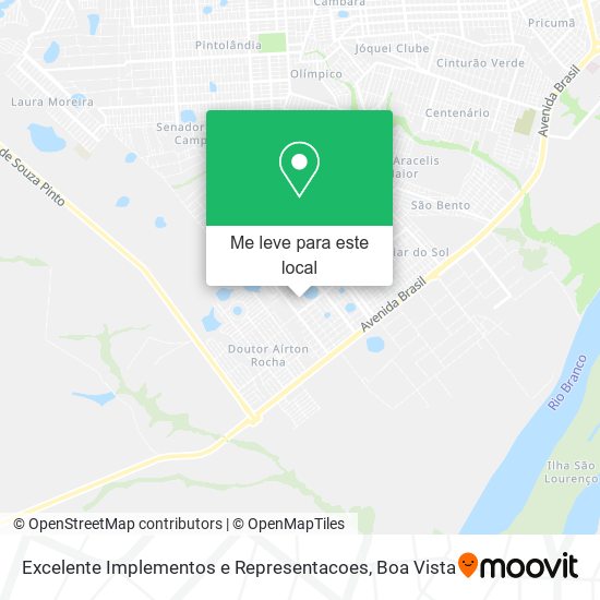 Excelente Implementos e Representacoes mapa