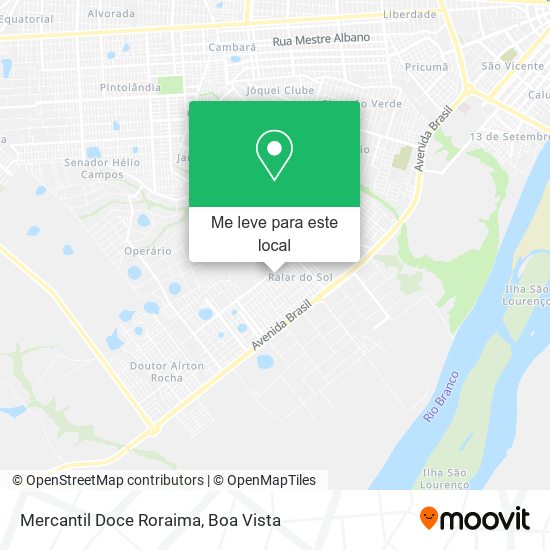 Mercantil Doce Roraima mapa