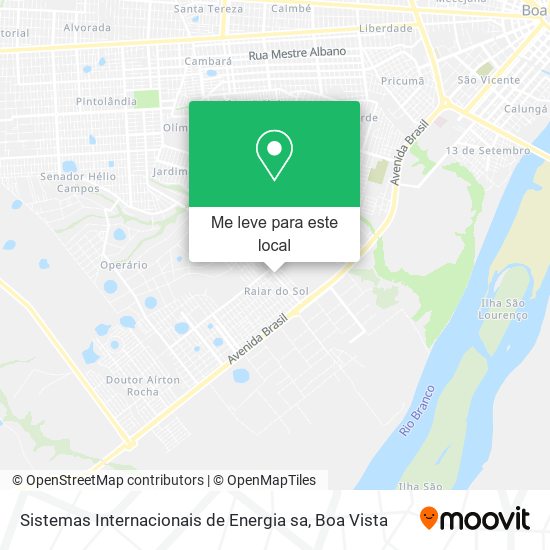 Sistemas Internacionais de Energia sa mapa