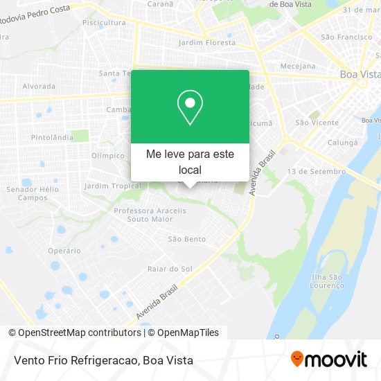 Vento Frio Refrigeracao mapa