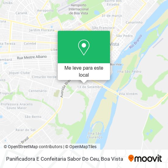 Panificadora E Confeitaria Sabor Do Ceu mapa