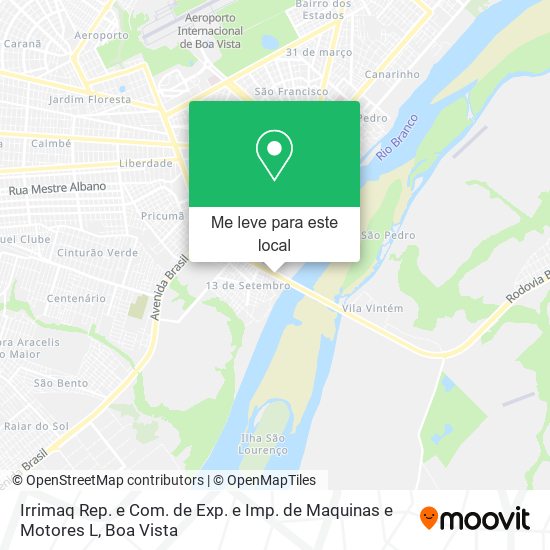 Irrimaq Rep. e Com. de Exp. e Imp. de Maquinas e Motores L mapa