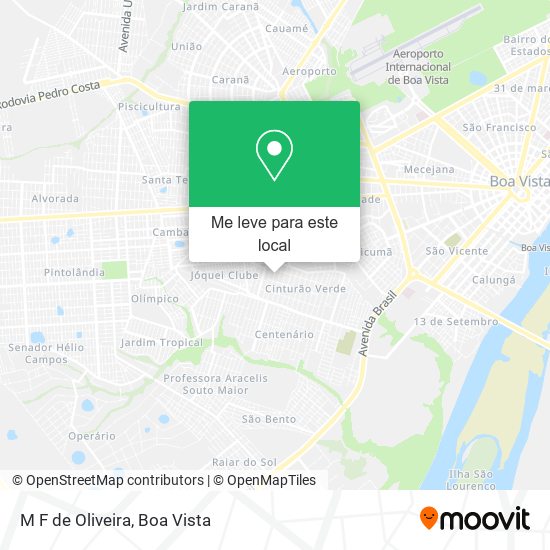 M F de Oliveira mapa