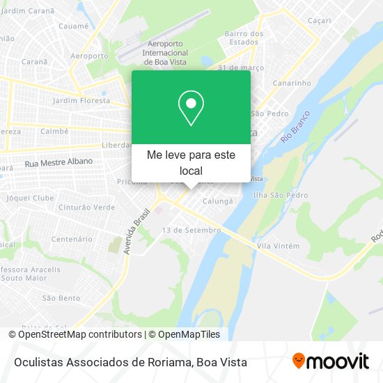 Oculistas Associados de Roriama mapa