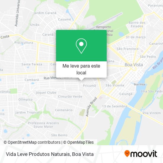 Vida Leve Produtos Naturais mapa