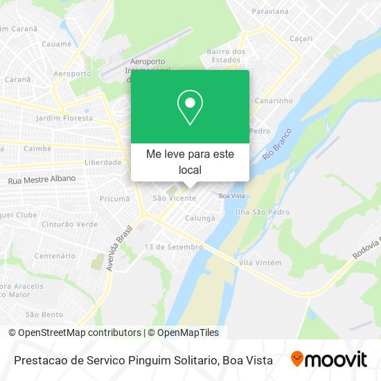 Prestacao de Servico Pinguim Solitario mapa