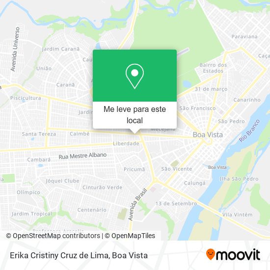 Erika Cristiny Cruz de Lima mapa