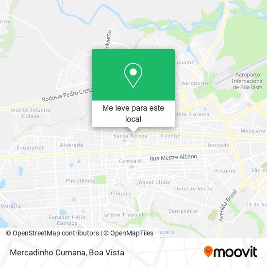 Mercadinho Cumana mapa