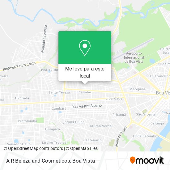 A R Beleza and Cosmeticos mapa
