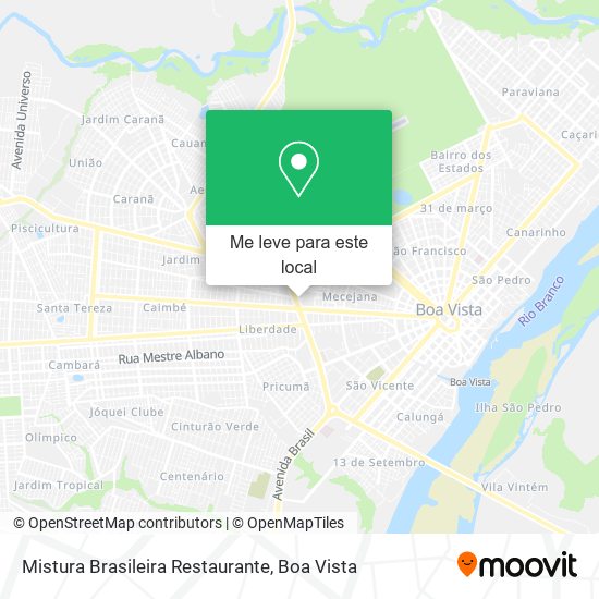 Mistura Brasileira Restaurante mapa