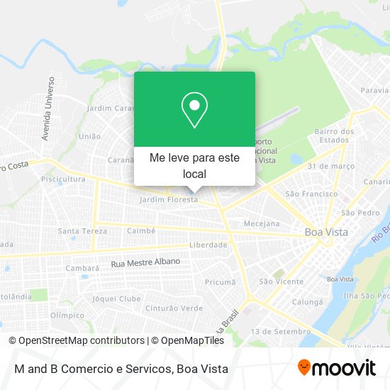 M and B Comercio e Servicos mapa