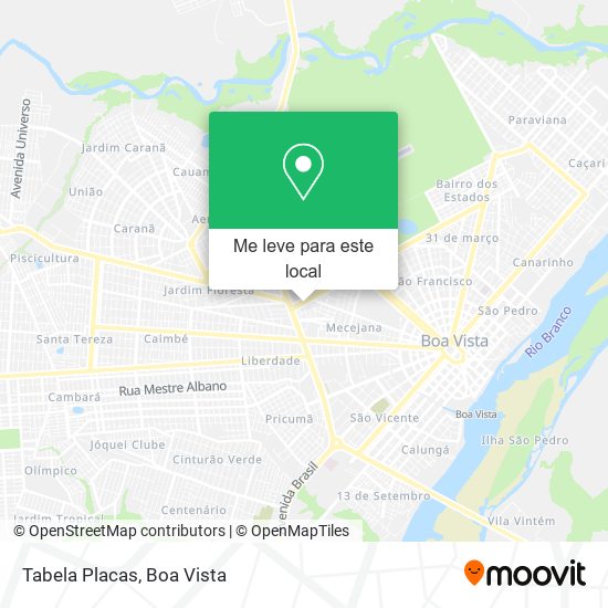 Tabela Placas mapa