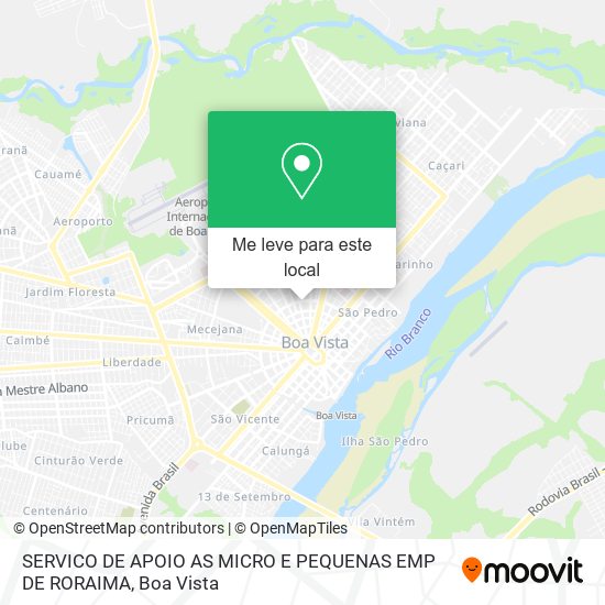 SERVICO DE APOIO AS MICRO E PEQUENAS EMP DE RORAIMA mapa