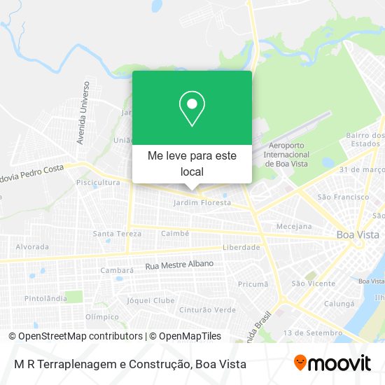 M R Terraplenagem e Construção mapa