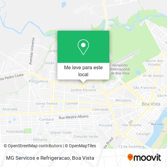 MG Servicos e Refrigeracao mapa