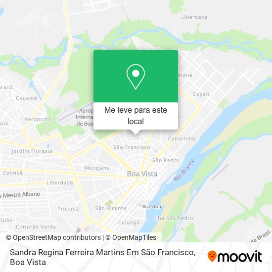 Sandra Regina Ferreira Martins Em São Francisco mapa