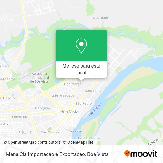 Mana Cia Importacao e Exportacao mapa