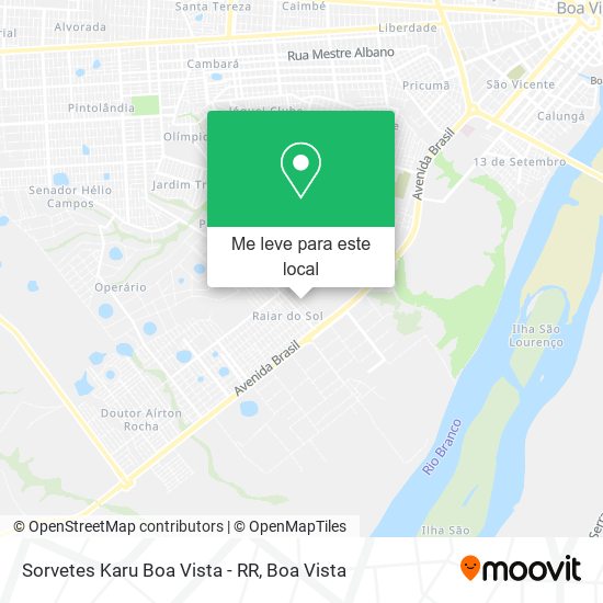 Sorvetes Karu Boa Vista - RR mapa