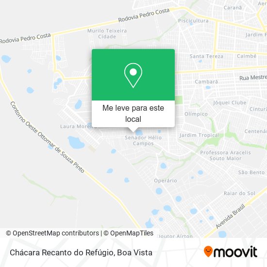 Chácara Recanto do Refúgio mapa