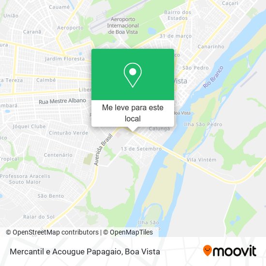 Mercantil e Acougue Papagaio mapa