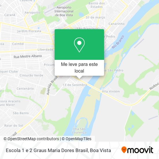 Escola 1 e 2 Graus Maria Dores Brasil mapa