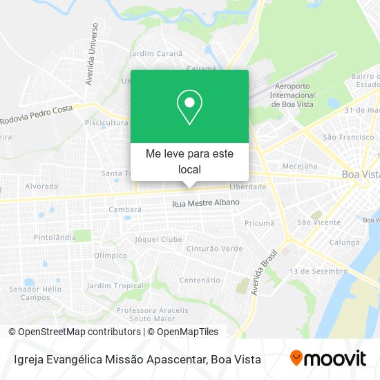 Igreja Evangélica Missão Apascentar mapa