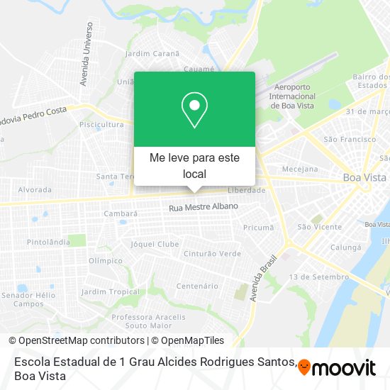 Escola Estadual de 1 Grau Alcides Rodrigues Santos mapa