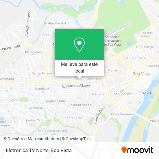 Eletrônica TV Norte mapa