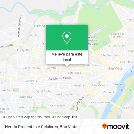 Herida Presentes e Celulares mapa