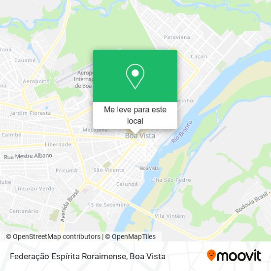 Federação Espírita Roraimense mapa