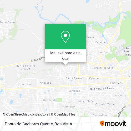 Ponto do Cachorro Quente mapa