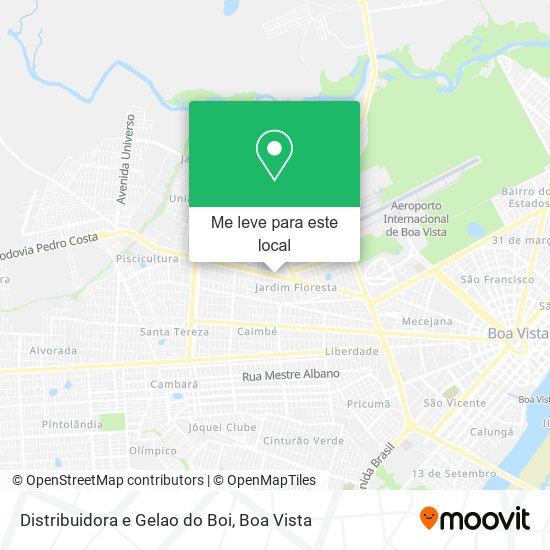 Distribuidora e Gelao do Boi mapa