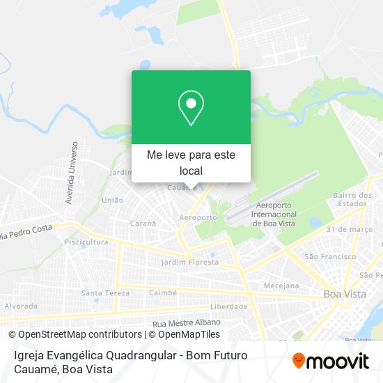 Igreja Evangélica Quadrangular - Bom Futuro Cauamé mapa