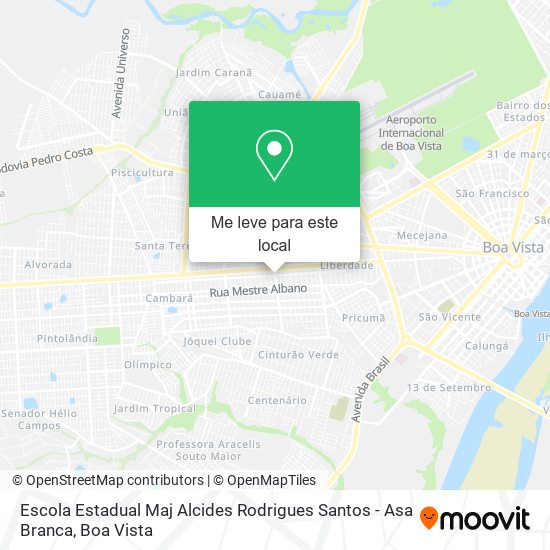 Escola Estadual Maj Alcides Rodrigues Santos - Asa Branca mapa