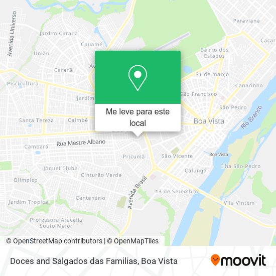 Doces and Salgados das Familias mapa