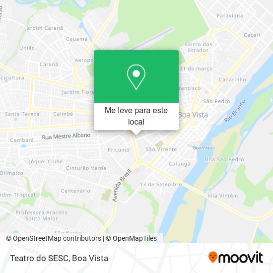 Teatro do SESC mapa