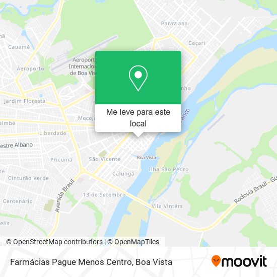 Farmácias Pague Menos Centro mapa