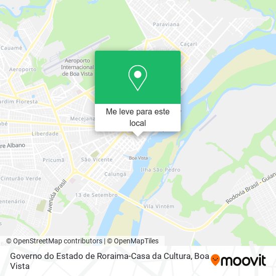 Governo do Estado de Roraima-Casa da Cultura mapa