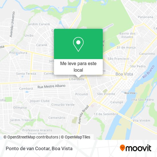 Ponto de van Cootar mapa