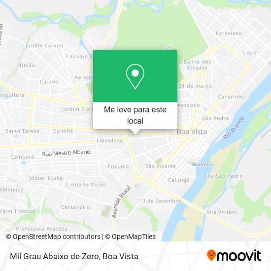 Mil Grau Abaixo de Zero mapa