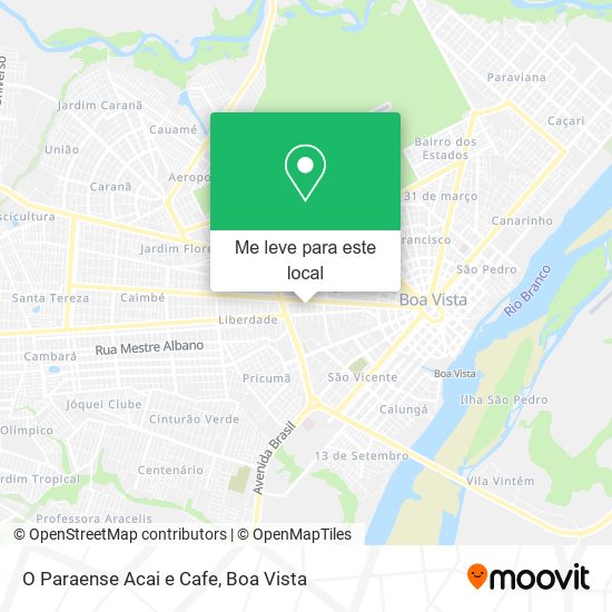 O Paraense Acai e Cafe mapa
