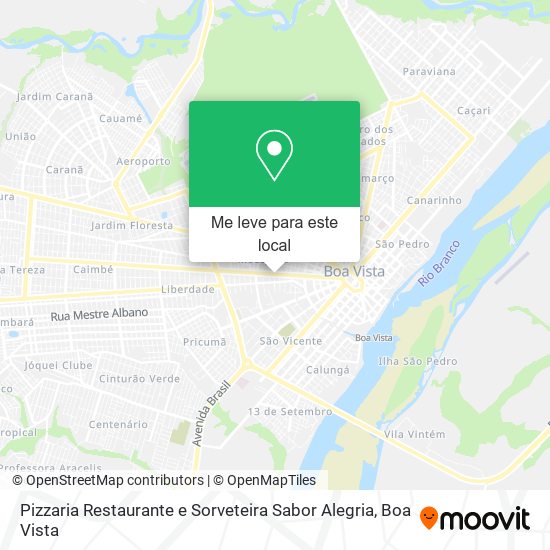 Pizzaria Restaurante e Sorveteira Sabor Alegria mapa