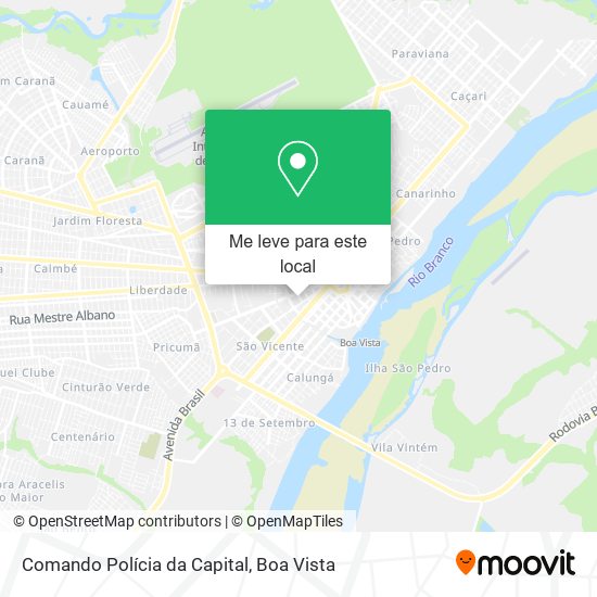 Comando Polícia da Capital mapa