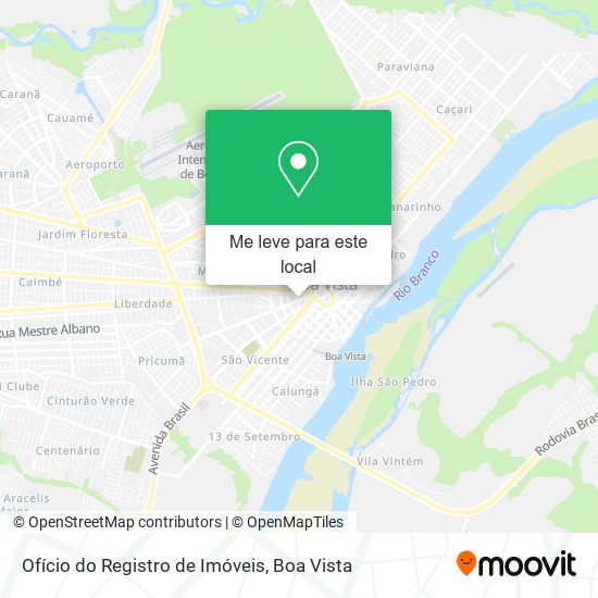 Ofício do Registro de Imóveis mapa