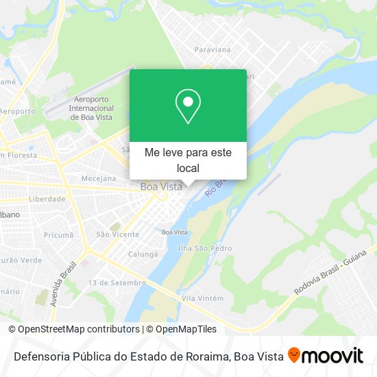 Defensoria Pública do Estado de Roraima mapa