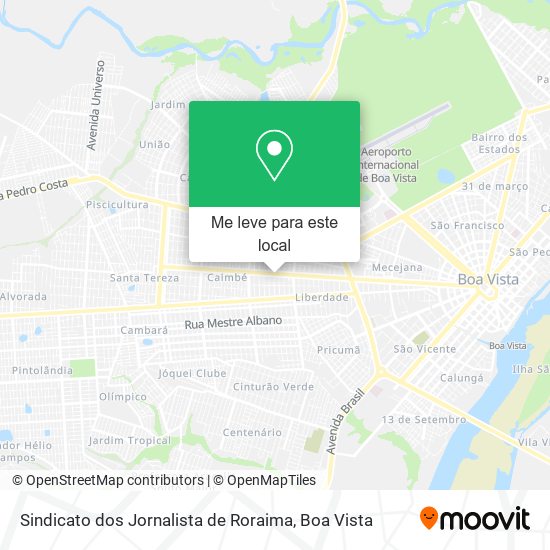 Sindicato dos Jornalista de Roraima mapa