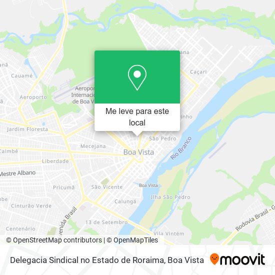 Delegacia Sindical no Estado de Roraima mapa